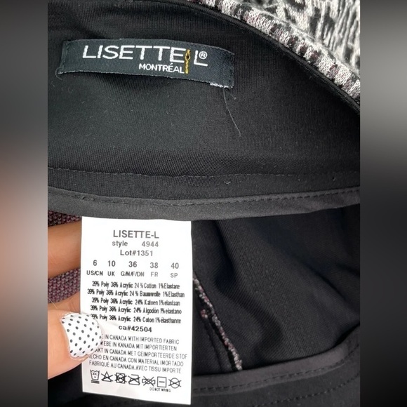 $139 NWT Lisette Sz 6 Womens Gradient Knit Abstract Ombre Leopard Print pants - Picture 9 of 9